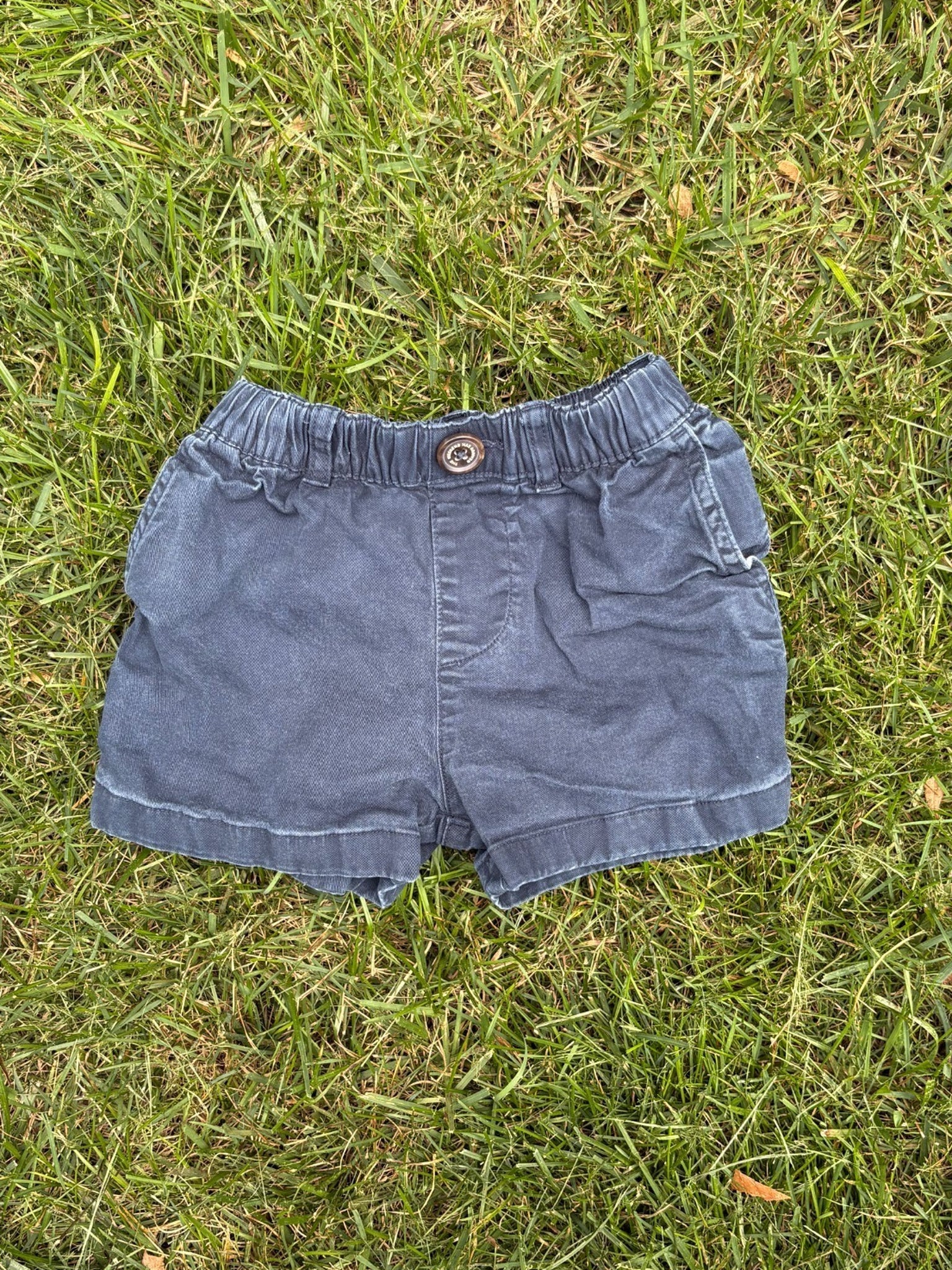 Chubbies Washed Navy Shorts, Size 3T, pre-loved, front view