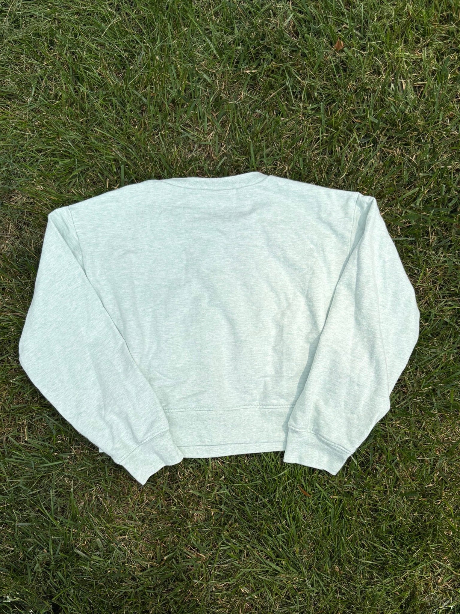 Crewcuts Girls Pale Blue Floral Detail Sweatshirt, Size M (8/9), pre-loved, back view