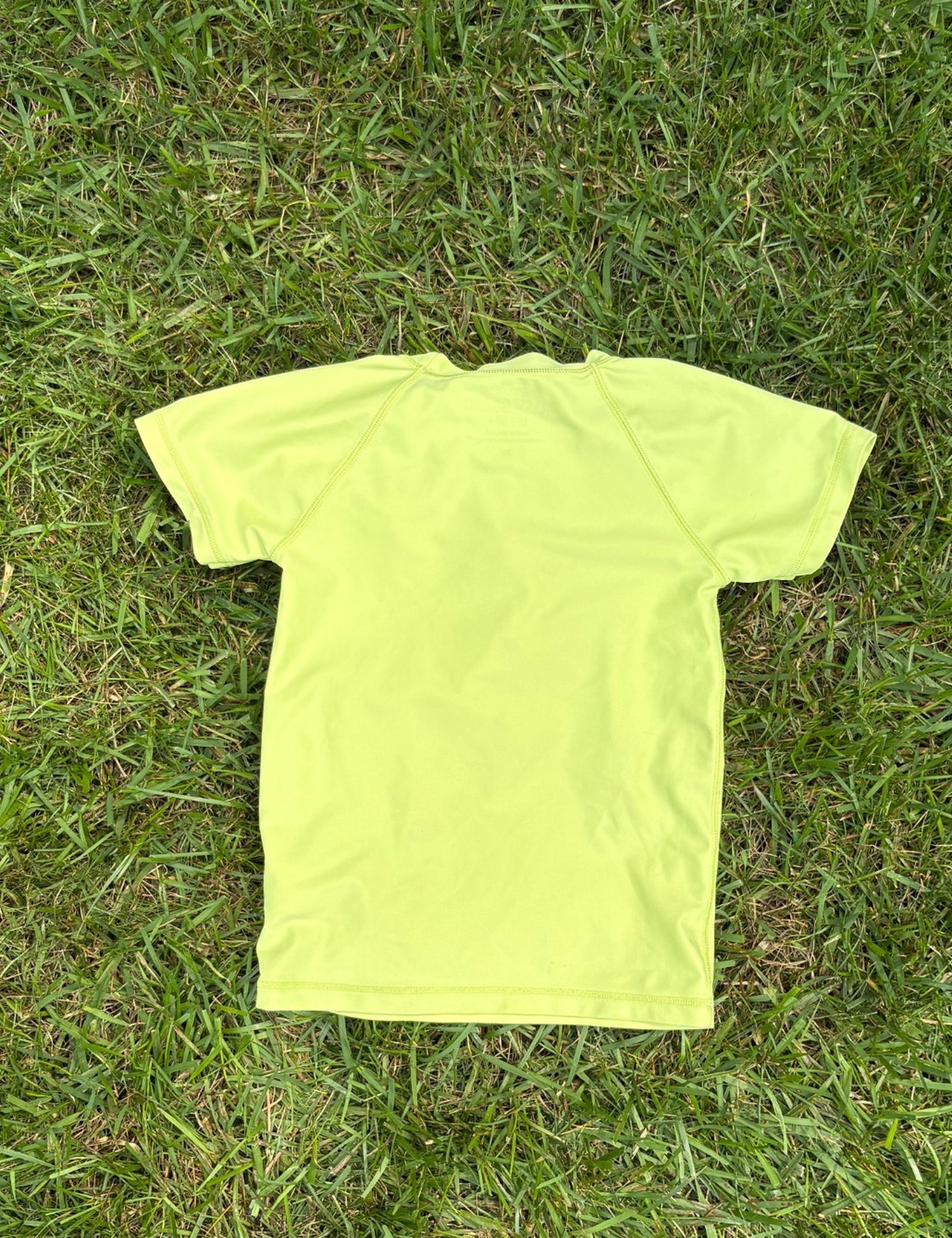 Crewcuts Neon Yellow Rashguard, Size XS, pre-loved, back view