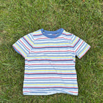 Gap Multicolor Striped Tee, Size 4, pre-loved, front view