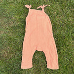 Grayson Mini Terracotta Sleeveless Romper, 12 Months, pre-loved, back view