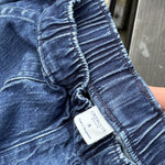 Pre-loved J.Crew wide-leg pull-on jeans, kids size 8, brand and size label close-up