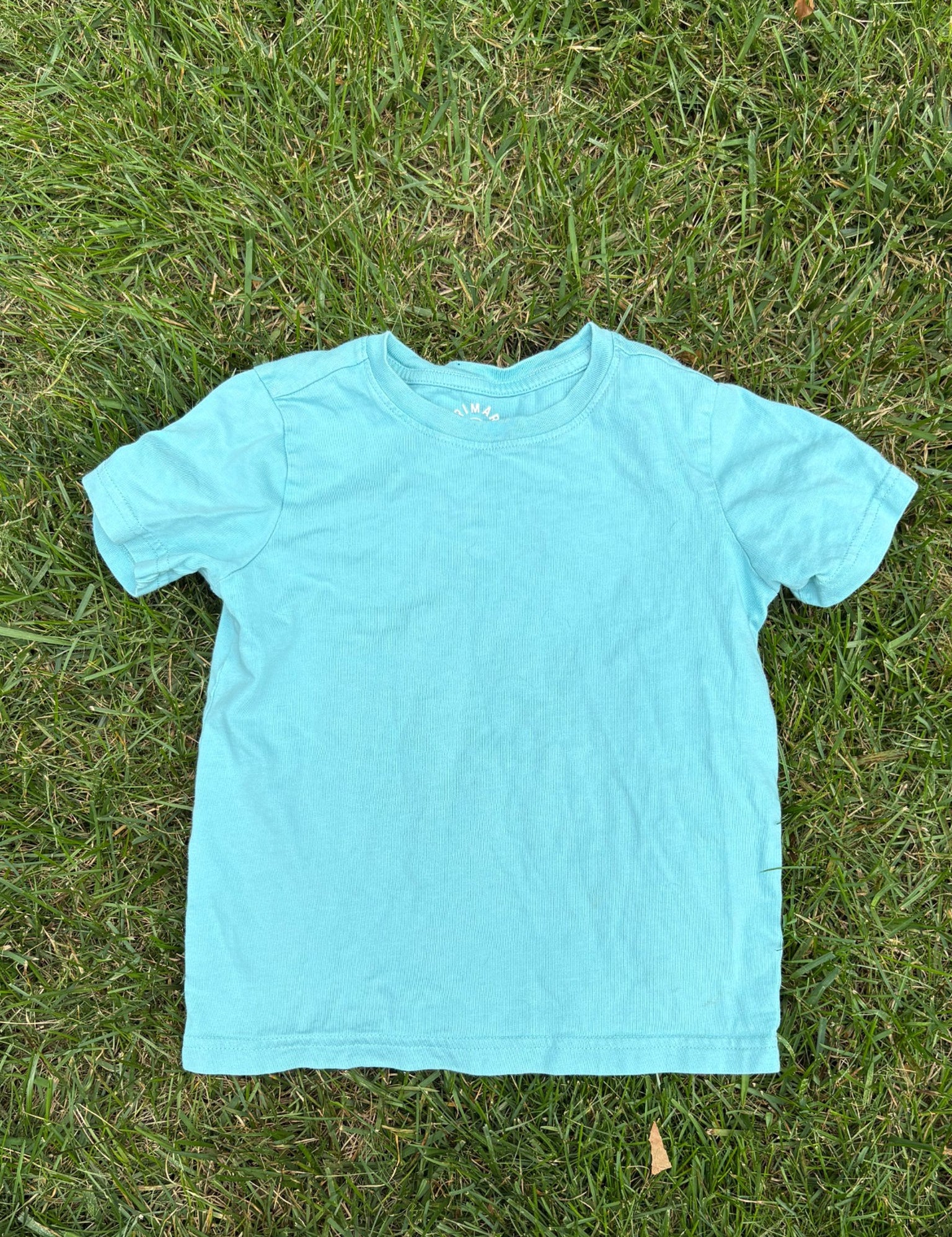 Primary Mint Green Tee, Size 4/5, pre-loved, front view