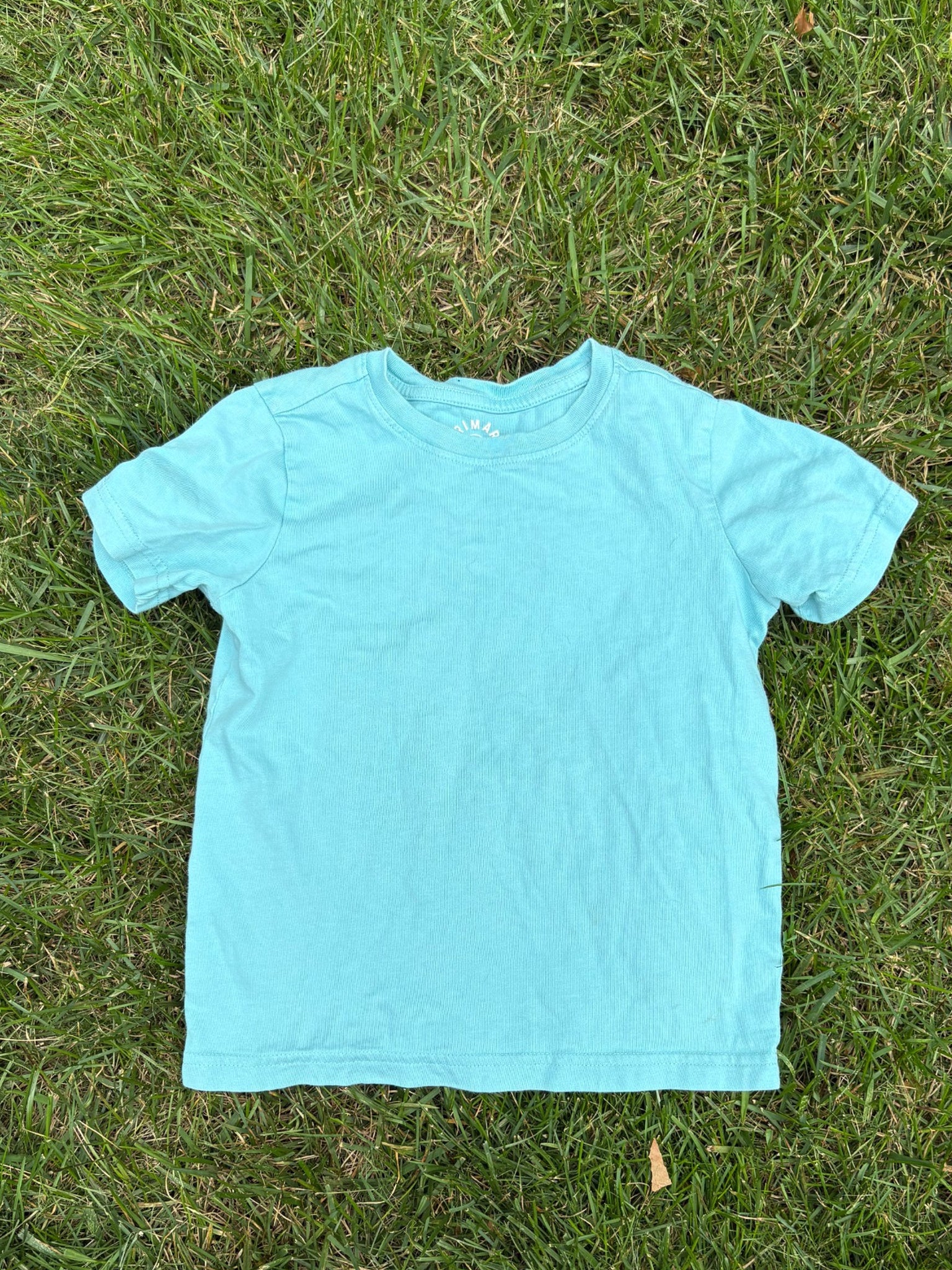 Primary Mint Green Tee, Size 4/5, pre-loved, front view
