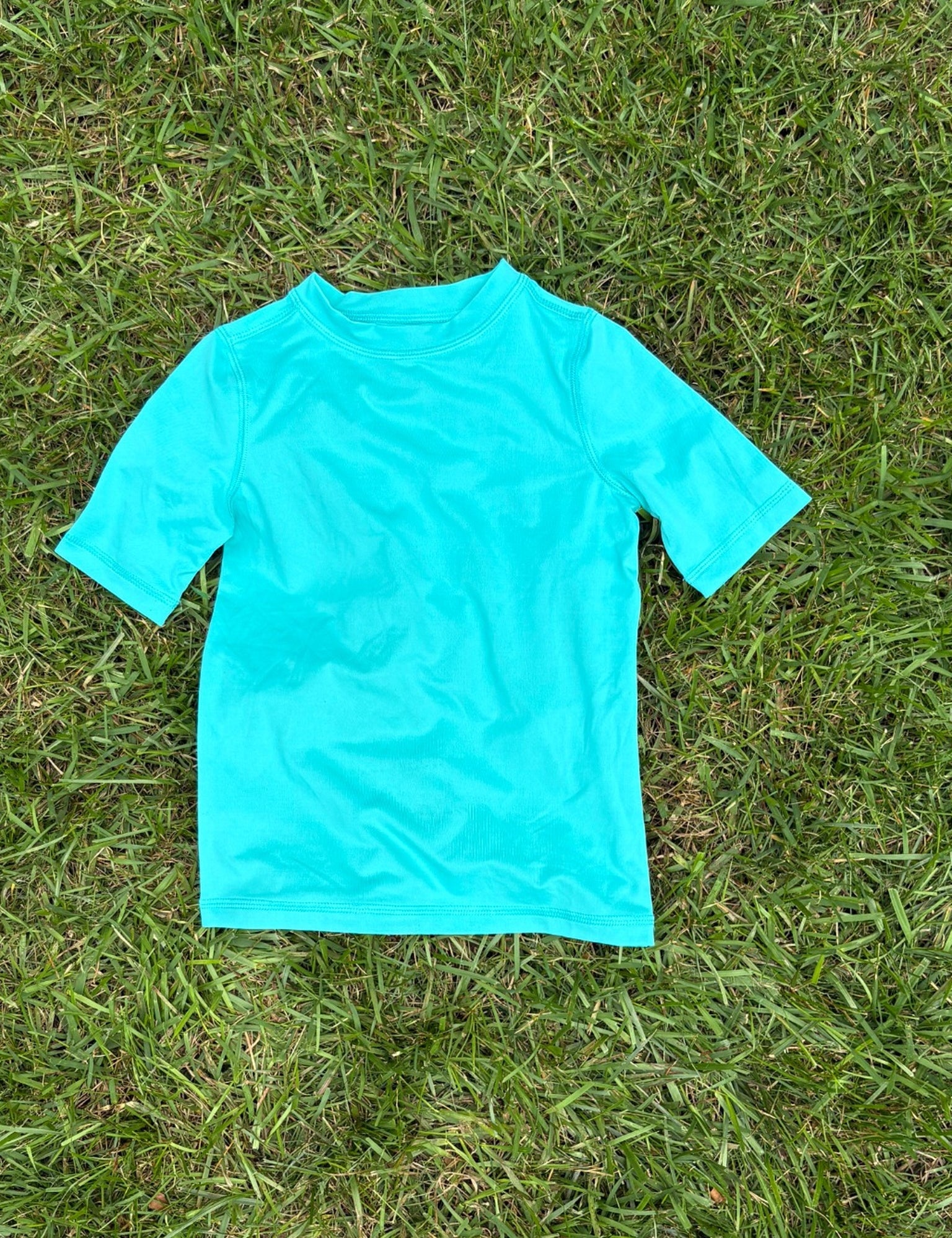 Wonder Nation Aqua Performance Tee, Size XS (4/5), pre-loved, front view
