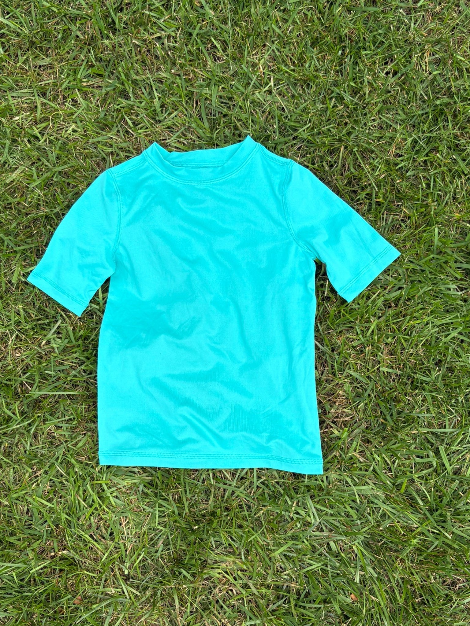 Wonder Nation Aqua Performance Tee, Size XS (4/5), pre-loved, front view