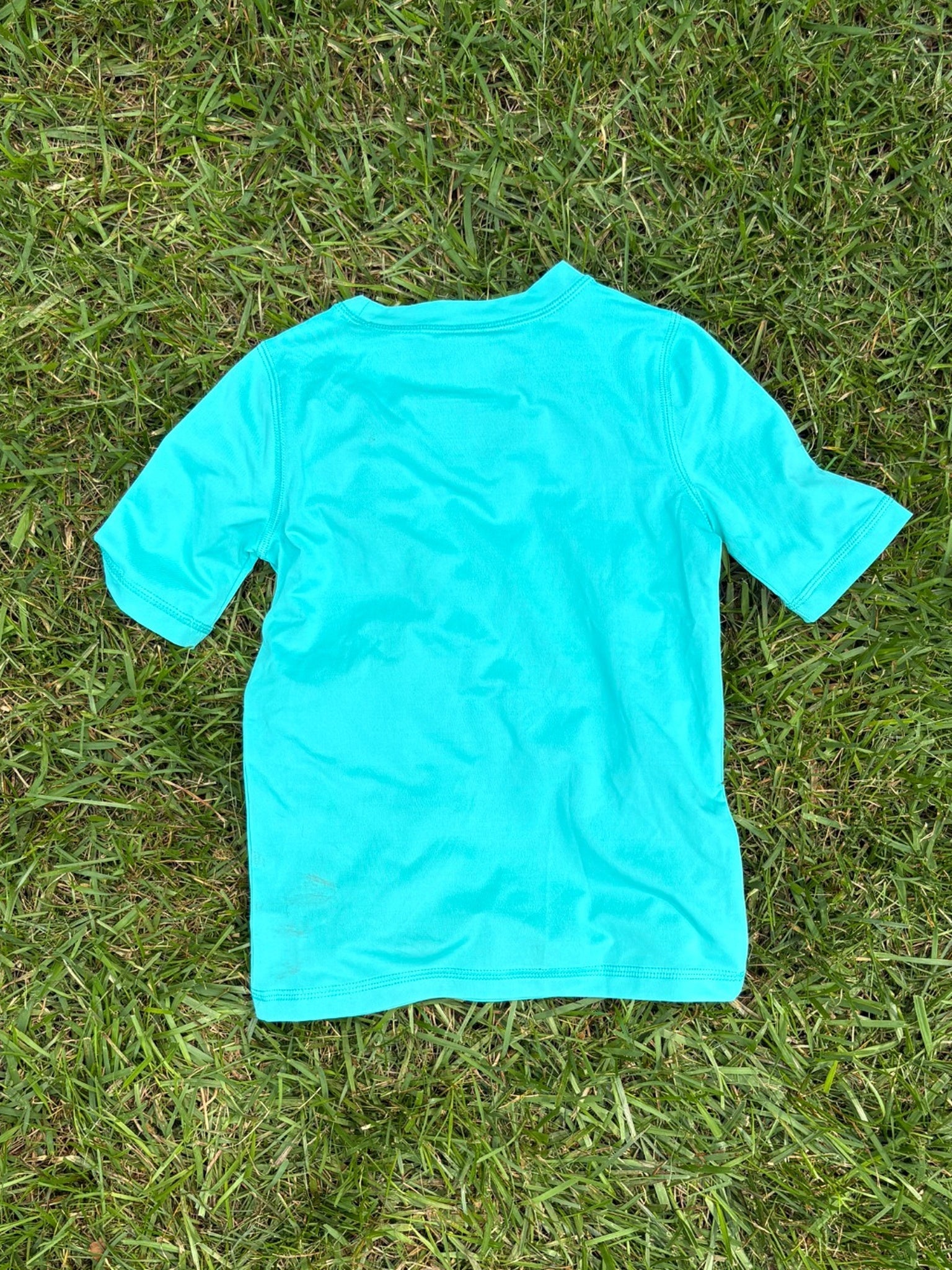 Wonder Nation Aqua Performance Tee, Size XS (4/5), pre-loved, back view